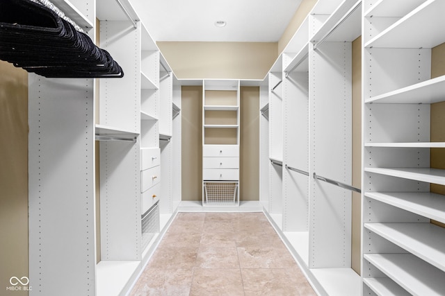 view of walk in closet