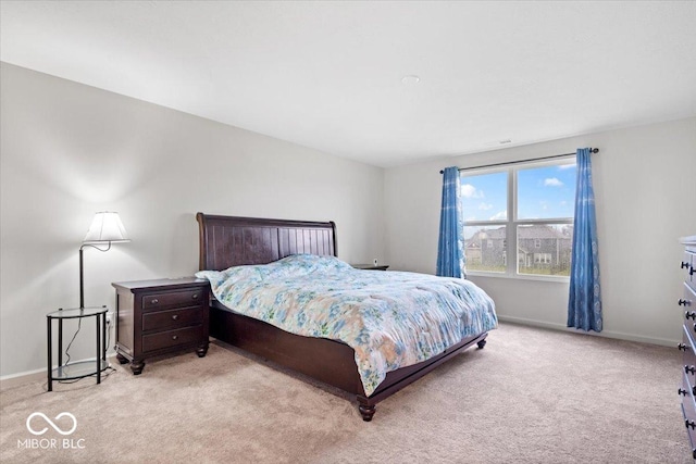 view of carpeted bedroom