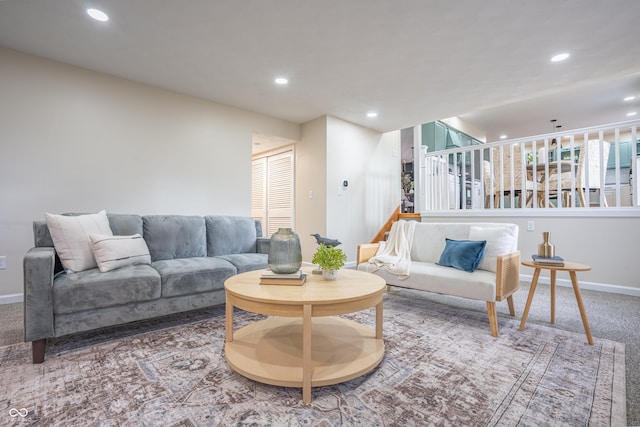 view of carpeted living room