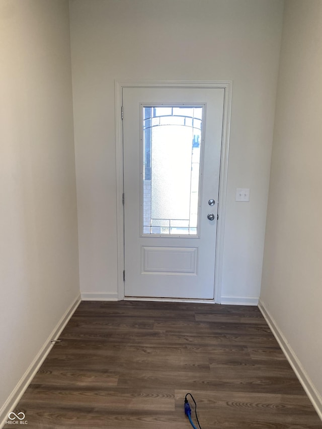 entryway featuring dark hardwood / wood-style floors