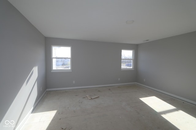 unfurnished room with plenty of natural light