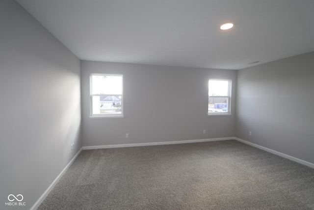 view of carpeted empty room