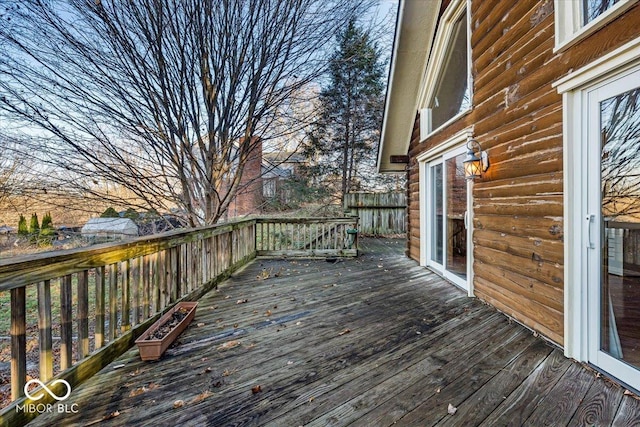 view of wooden deck