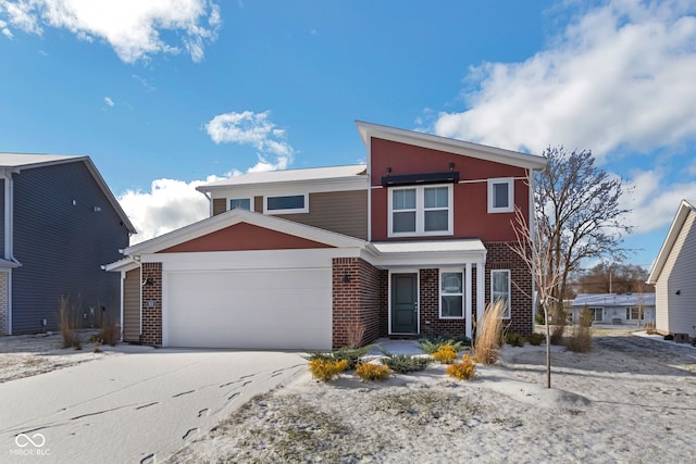 view of front facade with a garage