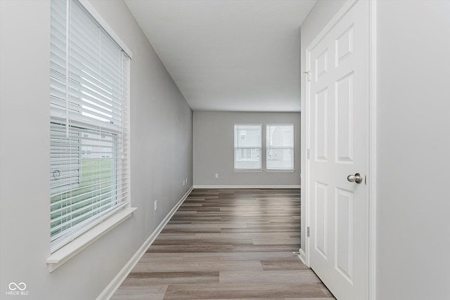 hallway featuring light hardwood / wood-style floors