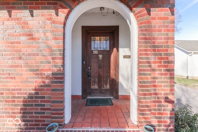 view of doorway to property