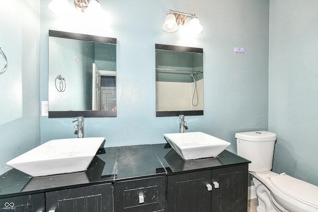 3458 N Kenwood Ave, Indianapolis, IN 46208 - bathroom with double vanity and a shower