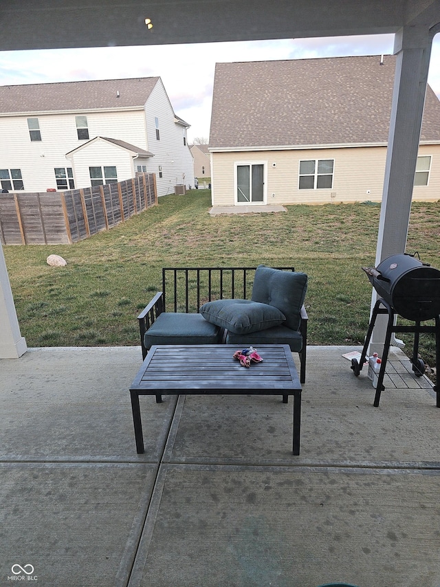 view of patio featuring area for grilling