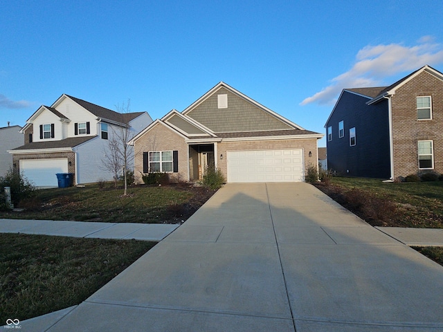 view of front of house with a front lawn