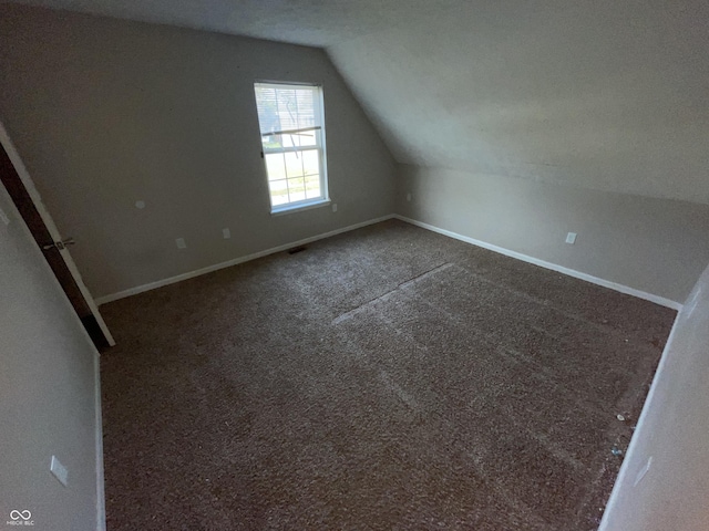 6215 E 11th St, Indianapolis, IN 46219 - bonus room with lofted ceiling and dark carpet