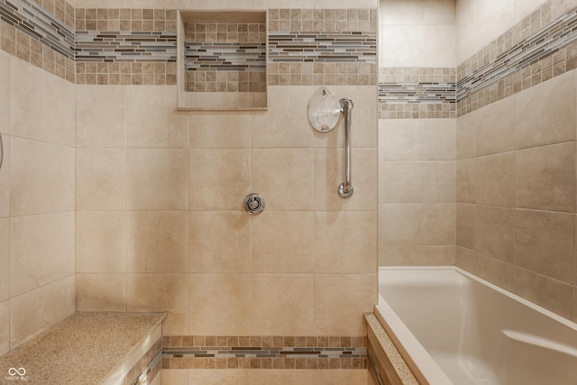 bathroom featuring a tub