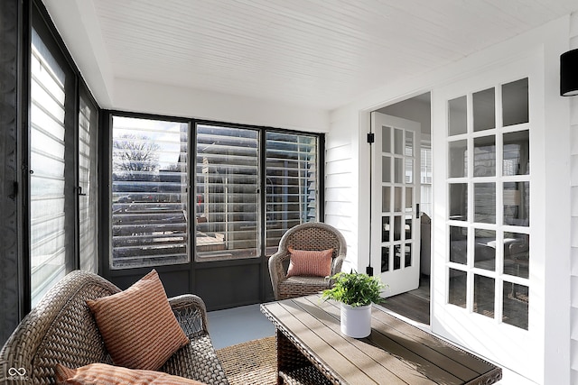 view of sunroom