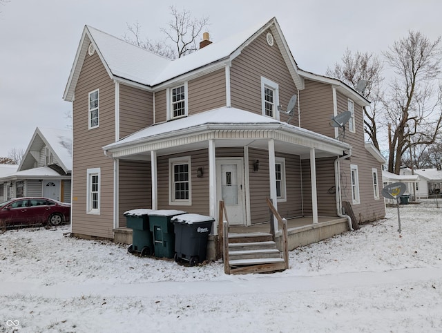 view of front of property with a porch