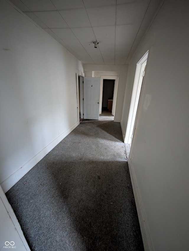 hallway featuring carpet