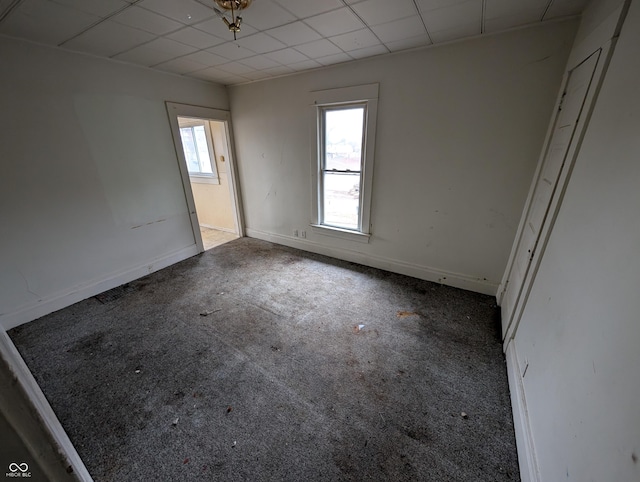 view of carpeted spare room