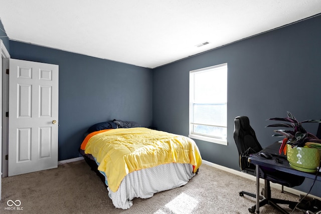 view of carpeted bedroom