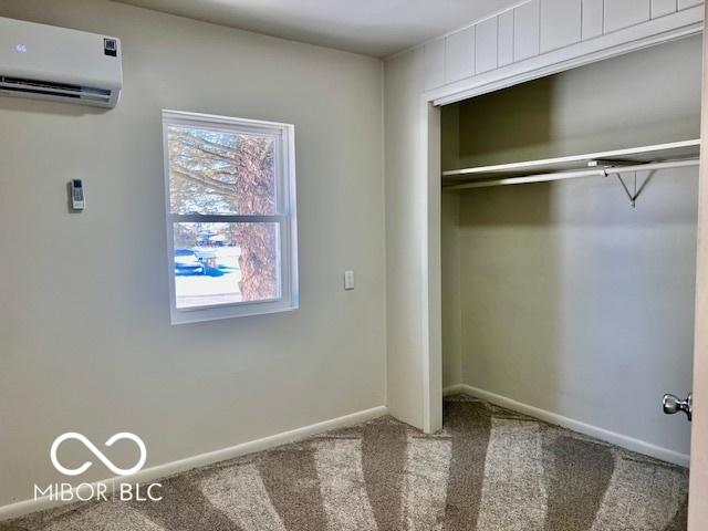 closet with an AC wall unit