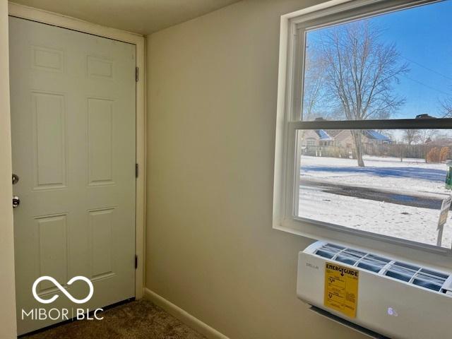 entryway with a wealth of natural light and carpet flooring