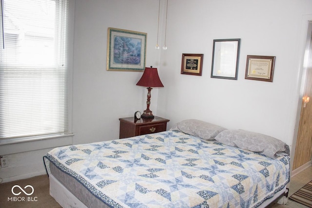 view of carpeted bedroom