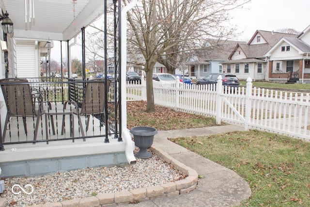 view of yard featuring a porch