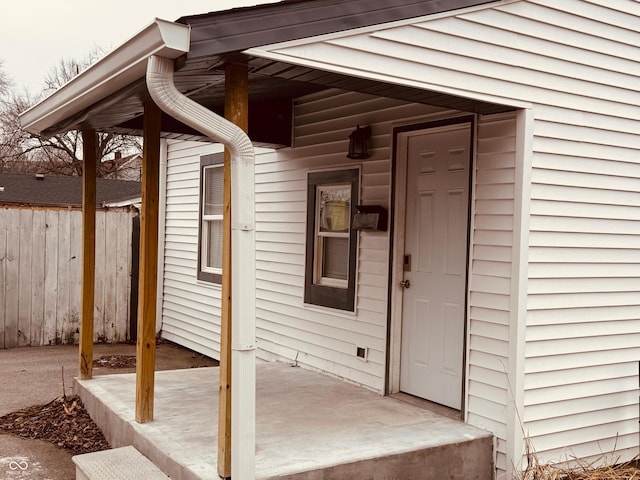 view of doorway to property