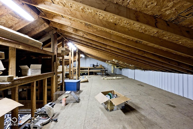 view of attic