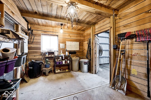 view of storage room