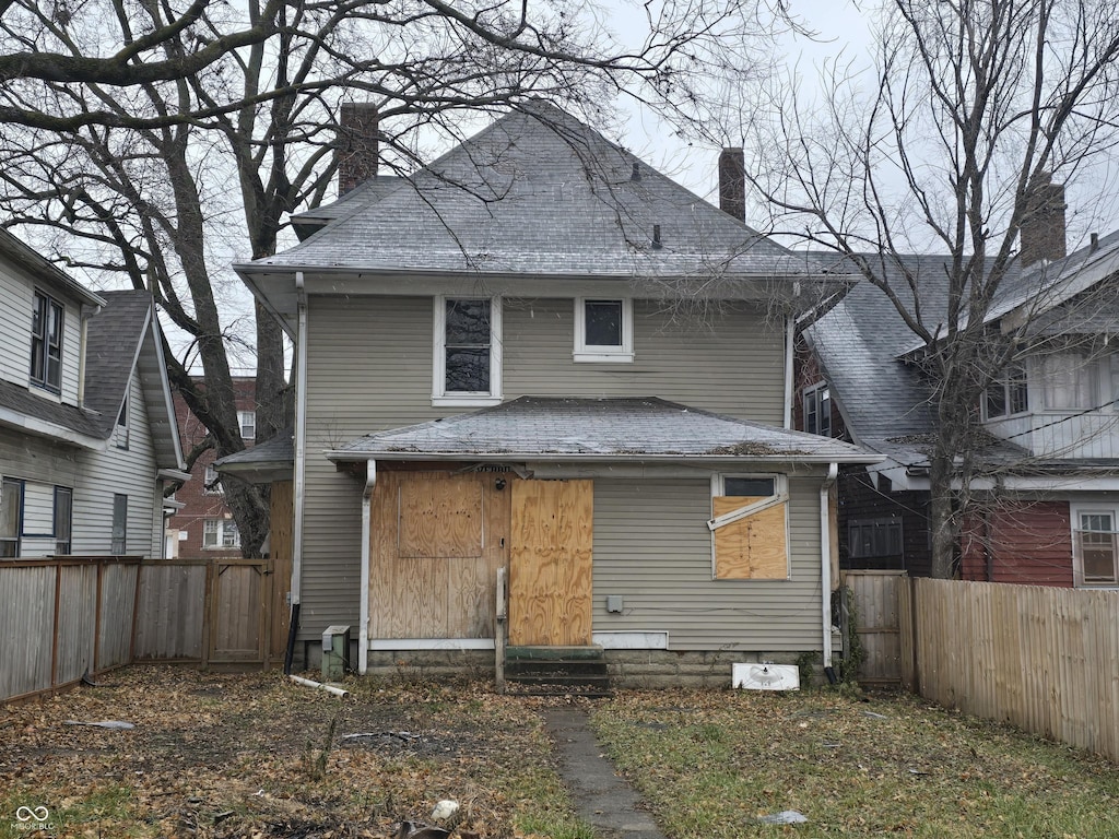 view of rear view of property