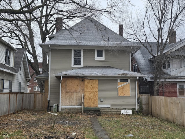 view of rear view of property