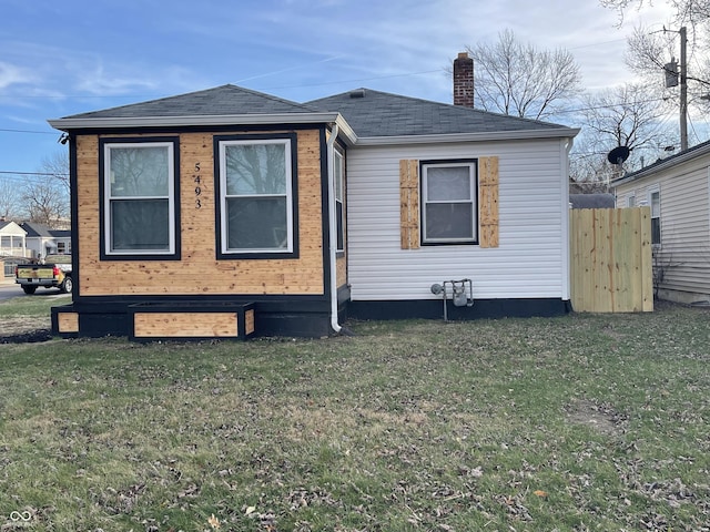 exterior space with a front yard