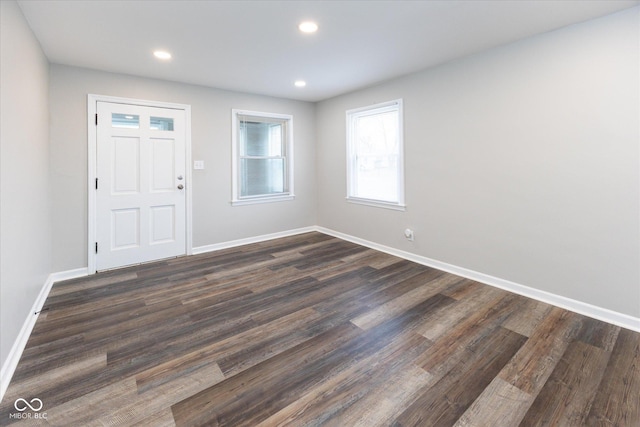 entryway featuring dark hardwood / wood-style floors