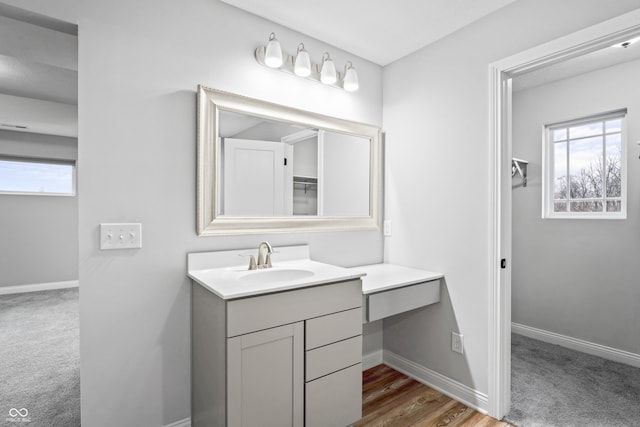 bathroom with vanity