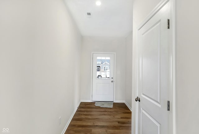 entryway featuring dark hardwood / wood-style floors