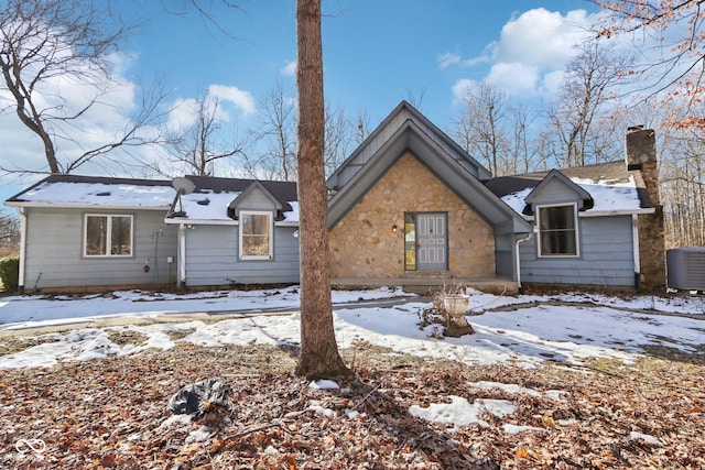 view of front of property with central AC unit