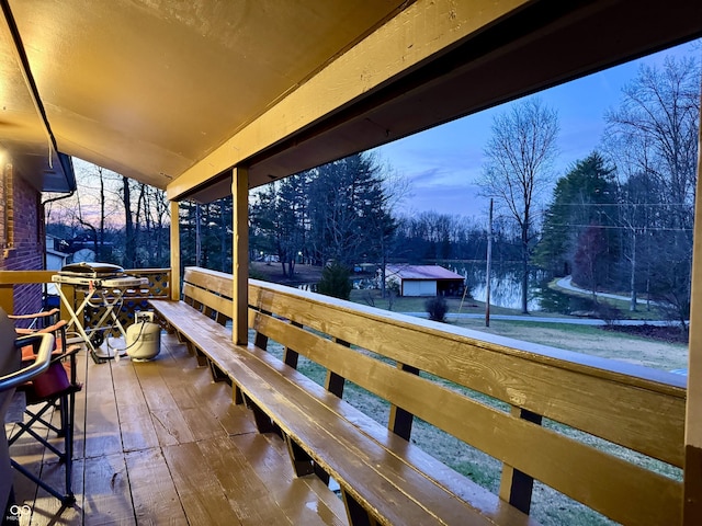 view of wooden terrace