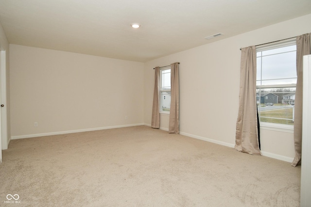 carpeted empty room featuring a wealth of natural light