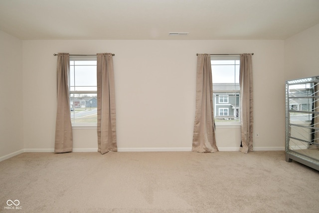 view of carpeted spare room