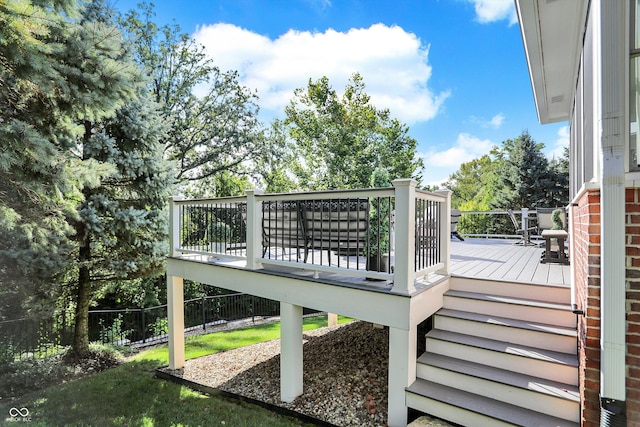 3441 S Overlook Pass, New Palestine, IN 46163 - view of wooden deck