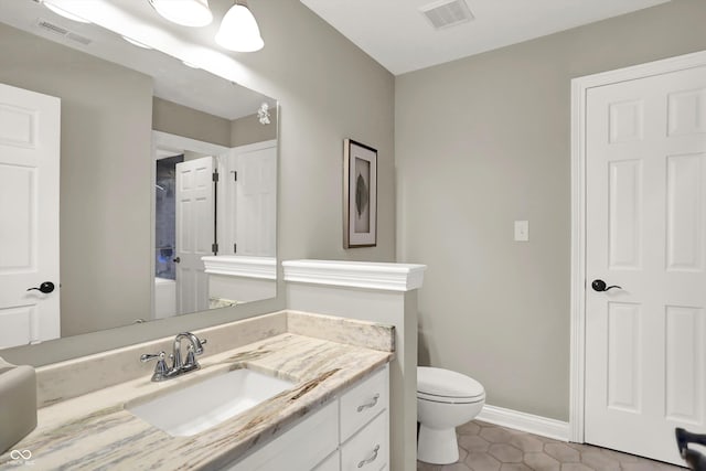 3441 S Overlook Pass, New Palestine, IN 46163 - bathroom with vanity and tile patterned flooring