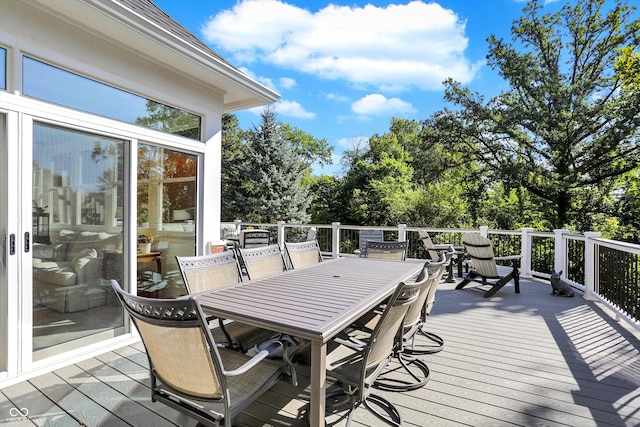3441 S Overlook Pass, New Palestine, IN 46163 - deck featuring outdoor dining space
