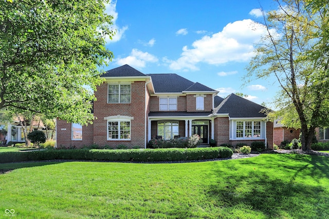 3441 S Overlook Pass, New Palestine, IN 46163 - view of front of home with a front yard and brick siding