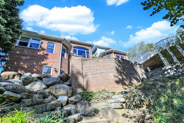 3441 S Overlook Pass, New Palestine, IN 46163 - view of side of home featuring brick siding