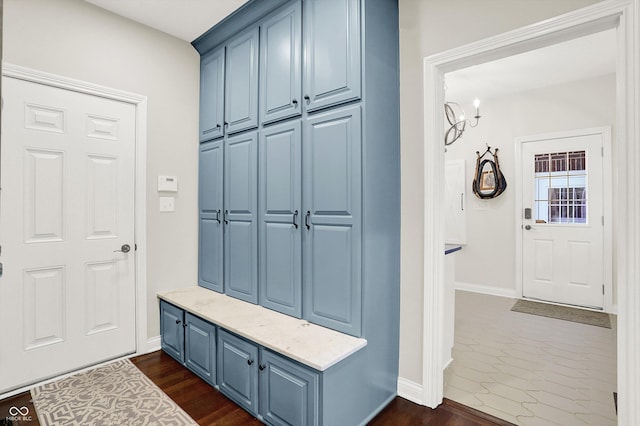 3441 S Overlook Pass, New Palestine, IN 46163 - mudroom with dark wood finished floors