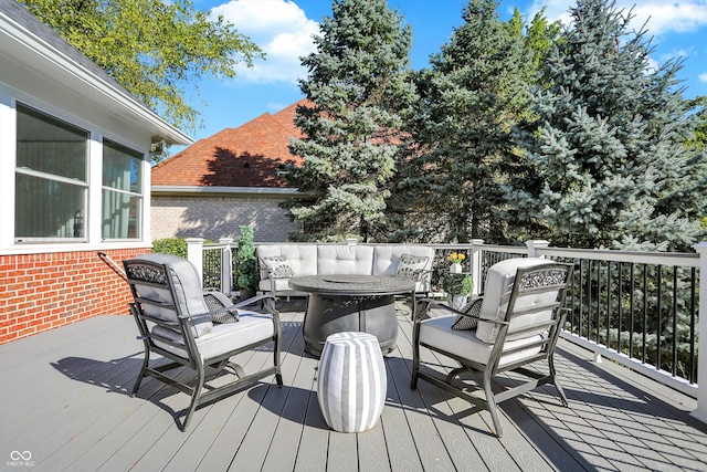 3441 S Overlook Pass, New Palestine, IN 46163 - deck with outdoor lounge area