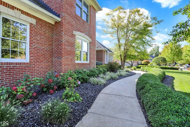 3441 S Overlook Pass, New Palestine, IN 46163 - view of side of home featuring brick siding