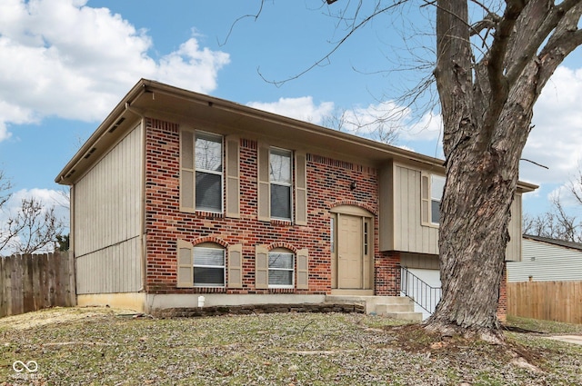 view of split foyer home