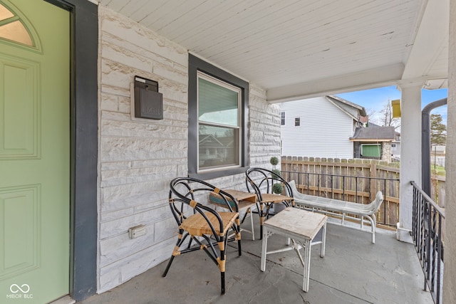 view of patio / terrace with a porch