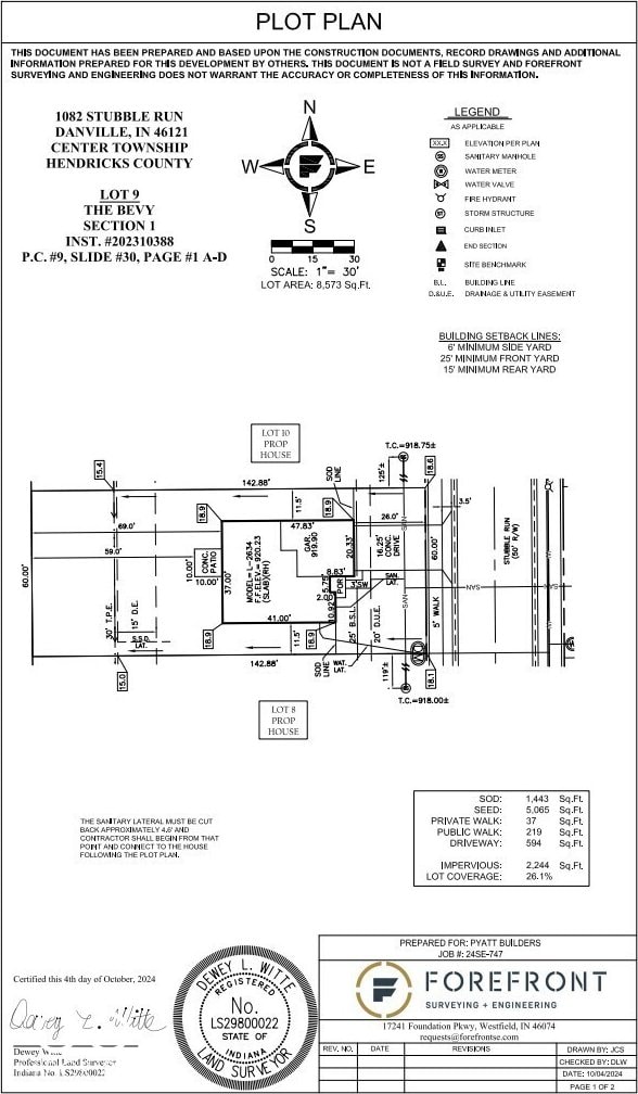 1082 Stubble Run, Danville, IN 46122 - view of property floor plan
