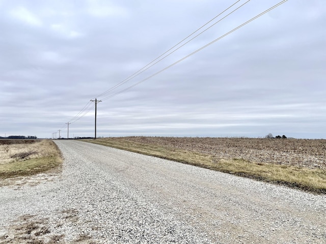 view of street with a rural view