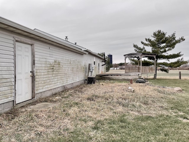 view of yard with a gazebo